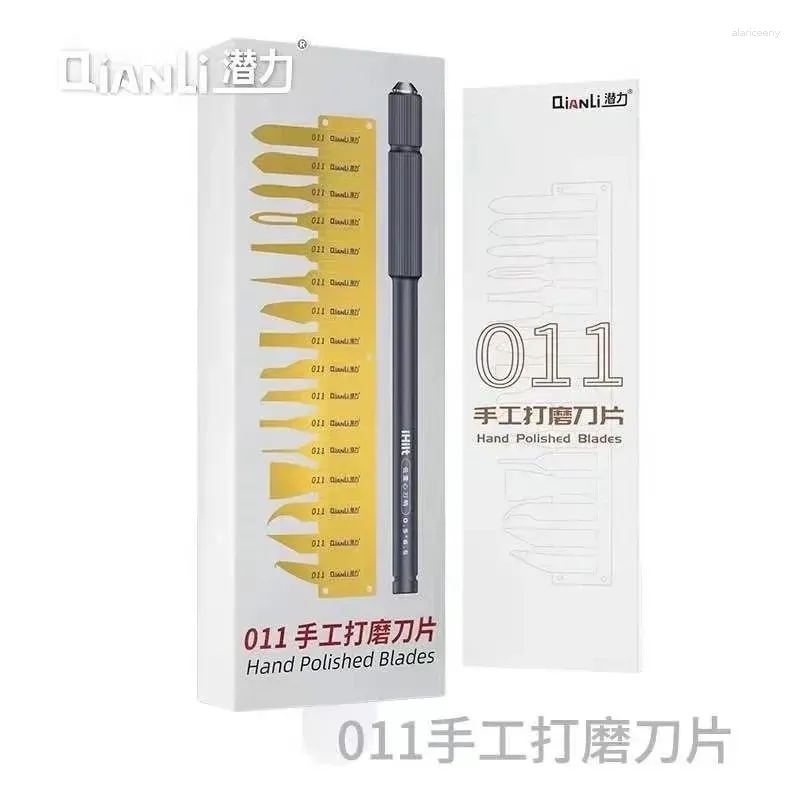 Ensembles d'outils à main professionnels Qianli 011 IC CPU dissolvant de colle couteau pâte à souder nettoyage grattage levier pour la réparation de la carte mère BGA