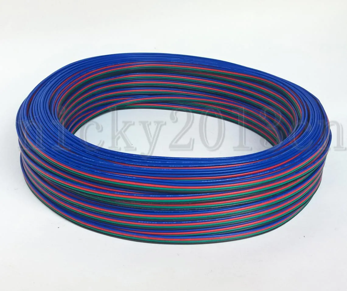 100 Meter 4Pin RGB Verlengdraad Kabel Connector 22AWG voor 3528 5050 RGB LED Strip Light6476711