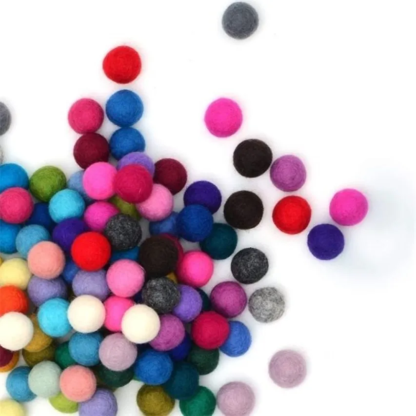 240 peças bolas de feltro bola de lã 40 cores feltro artesanal para vesículas a granel para feltro e guirlanda diy y0816260z