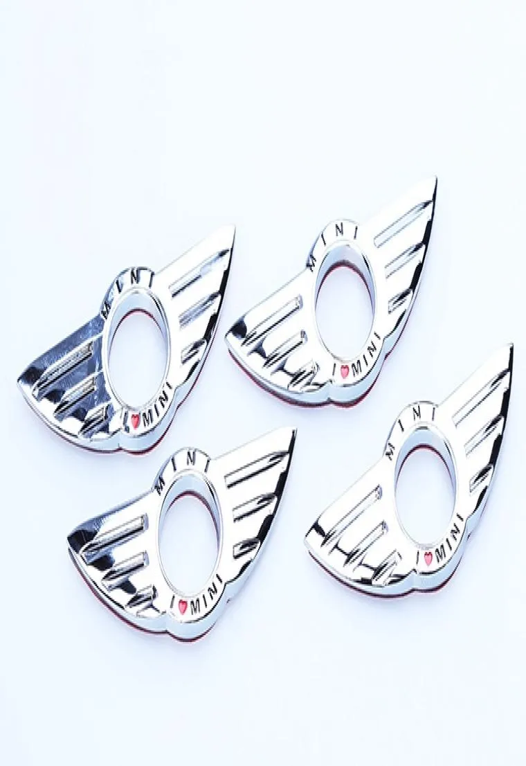 I Love Mini Sticker Emblem Wing Decoration för BMW Mini Cooper R55 R56 R57 R58 R59 Door Lock Knob Creative5141996