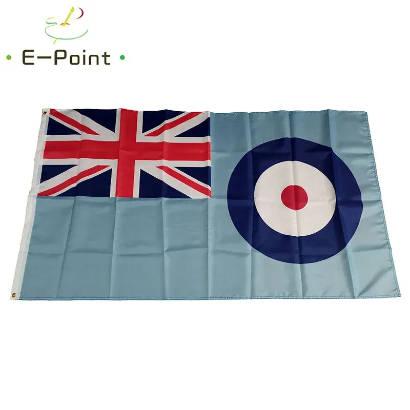 Tillbehör British Royal Air Force Flag RAF Ensign Britain 2ft*3ft (60*90 cm) 3ft*150*150 cm) Storlek Juldekorationer för hembanner