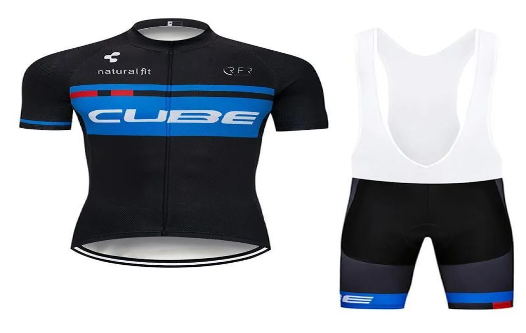 2020 Cube Team cyclisme manches courtes Jersey cuissard ensembles nouveaux hommes respirant vêtements été vtt vêtements de vélo U408136623503