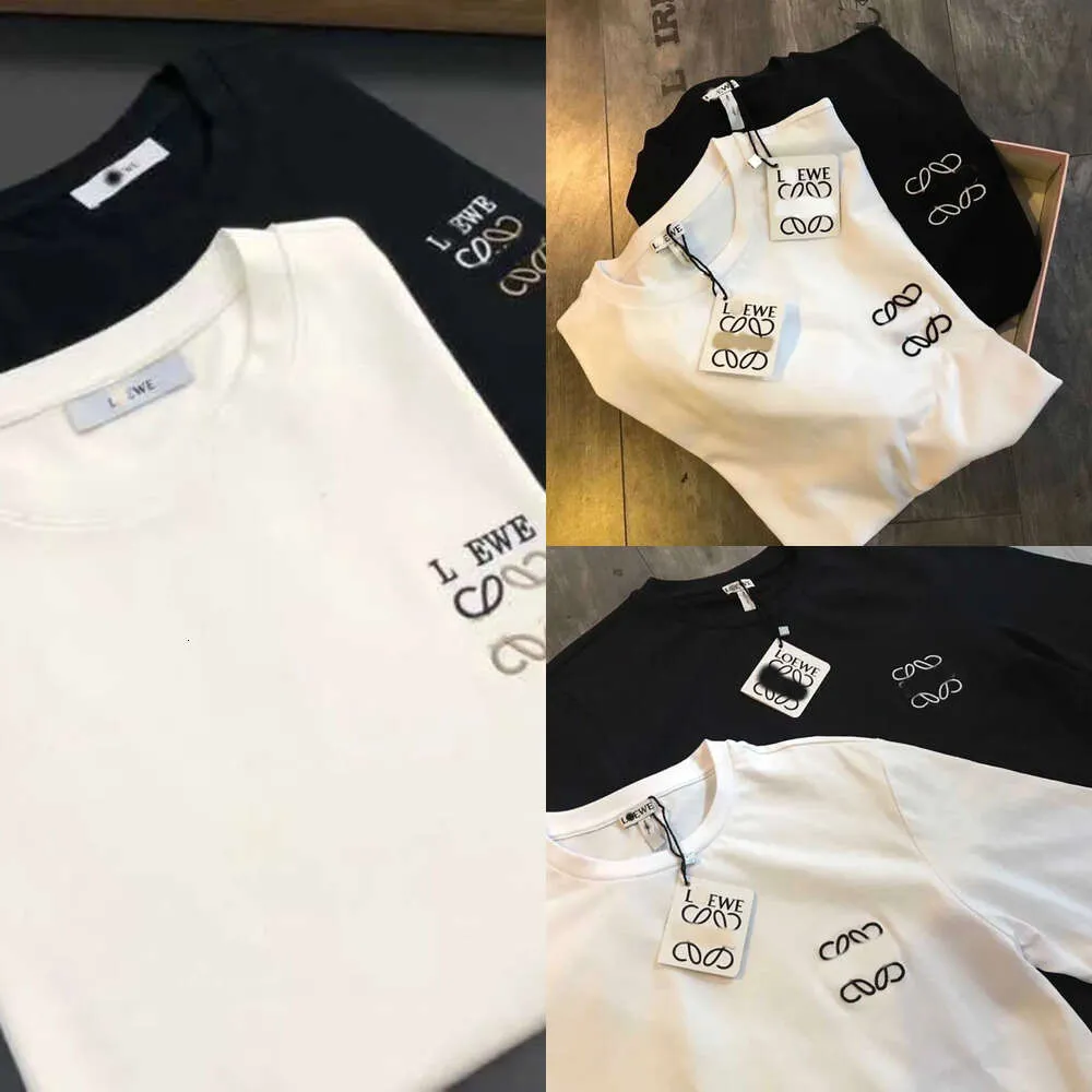 Camiseta Loewee para hombre, camiseta de manga corta de algodón bordada en el pecho con estrella envenenada Lowe Yiwei y comodidad de talla grande