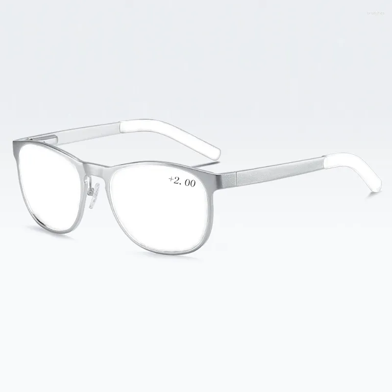 Sunglasses Al-mg Alloy Round Ultralight Reading Glasses 0.75 1 1.25 1.5 1.75 2 2.25 2.5 2.75 3 3.25 3.5 3.75 4 To 6
