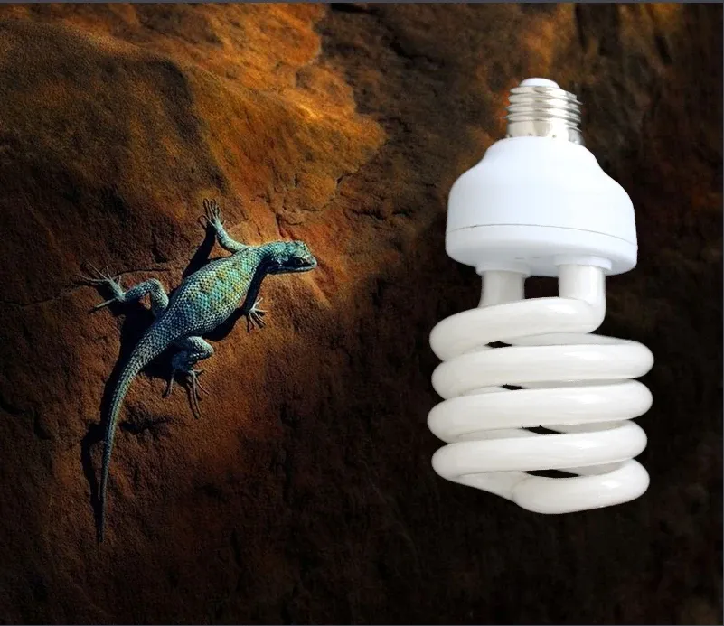 Belysningar Ultraviolet glödlampa E27 5.0 10.0 UVB 13W/26W PET REPTILE LIGHT GLOW LAMP DAGLIGHT GULB FÖR Tortoise Fish Amfibians