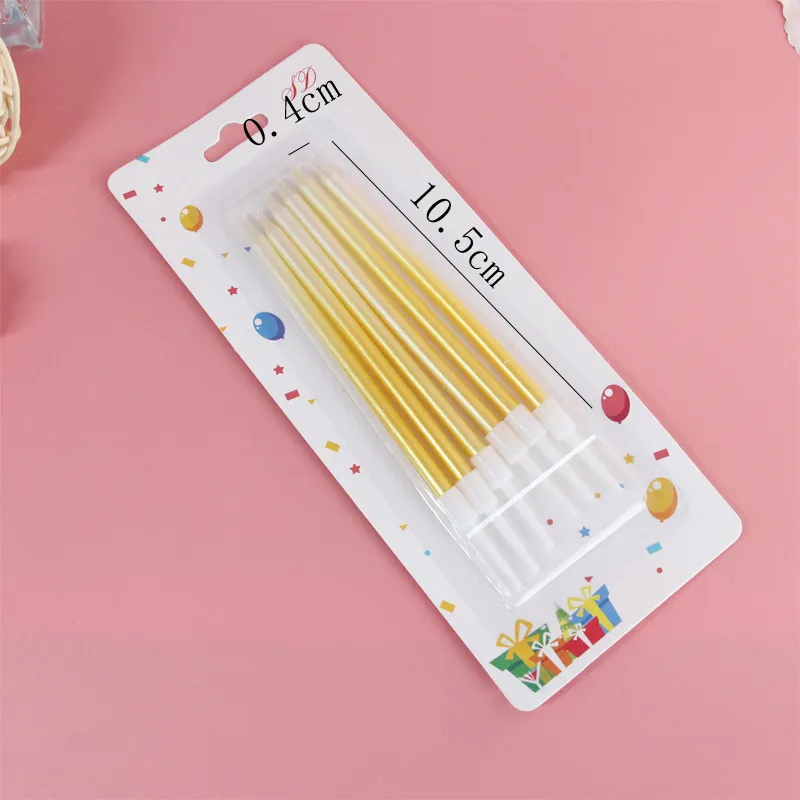 Creative Thread Happy Birthday Candles Handmade Long Rod Colorful Cake Party Candle Decoration Children Celebration