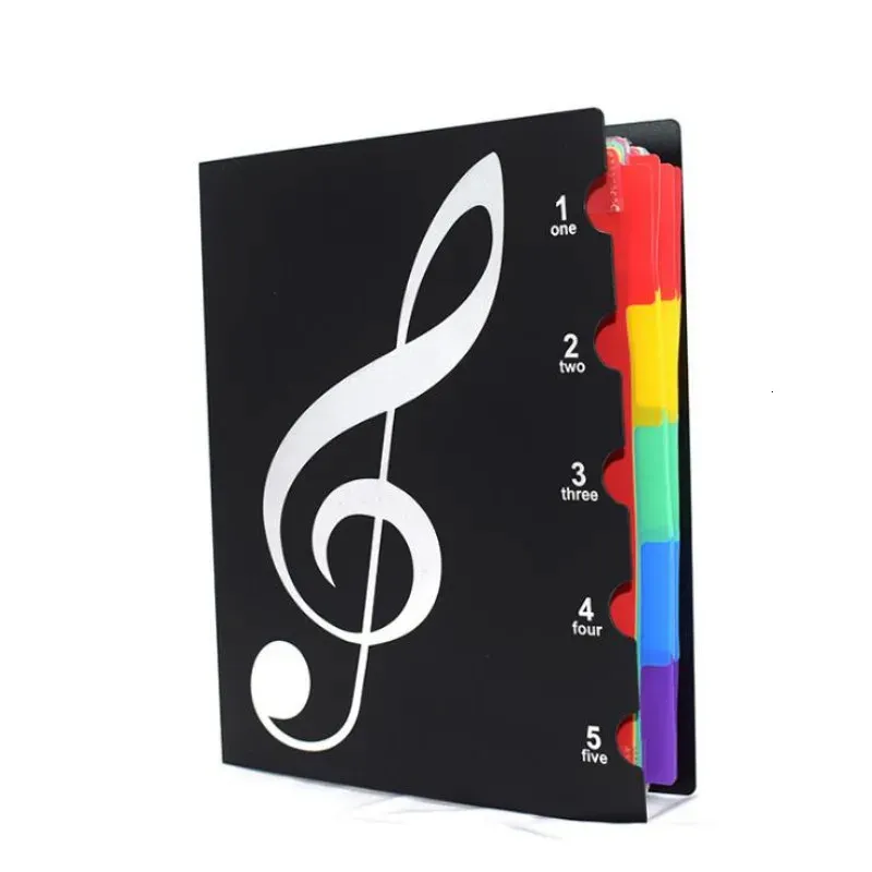 A4 Music Folder 20 Pages Multilayer Color Waterproof File Plastic Data Bag Filing Products Document 240314