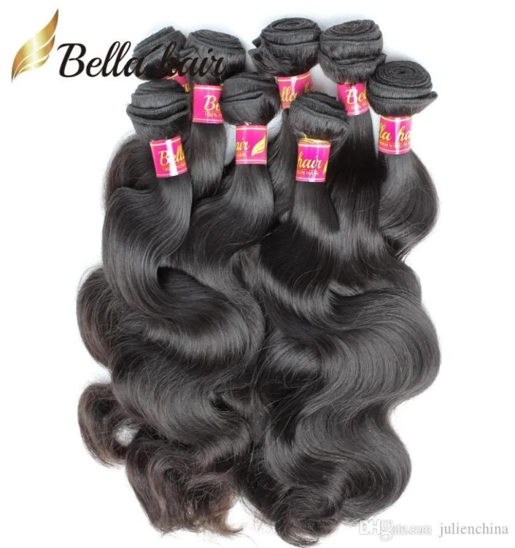 Blanda längd 830 Virgin Peruvian Human Hair Weave 4pcslot Body Wave Extensions Bella Bundles6352752