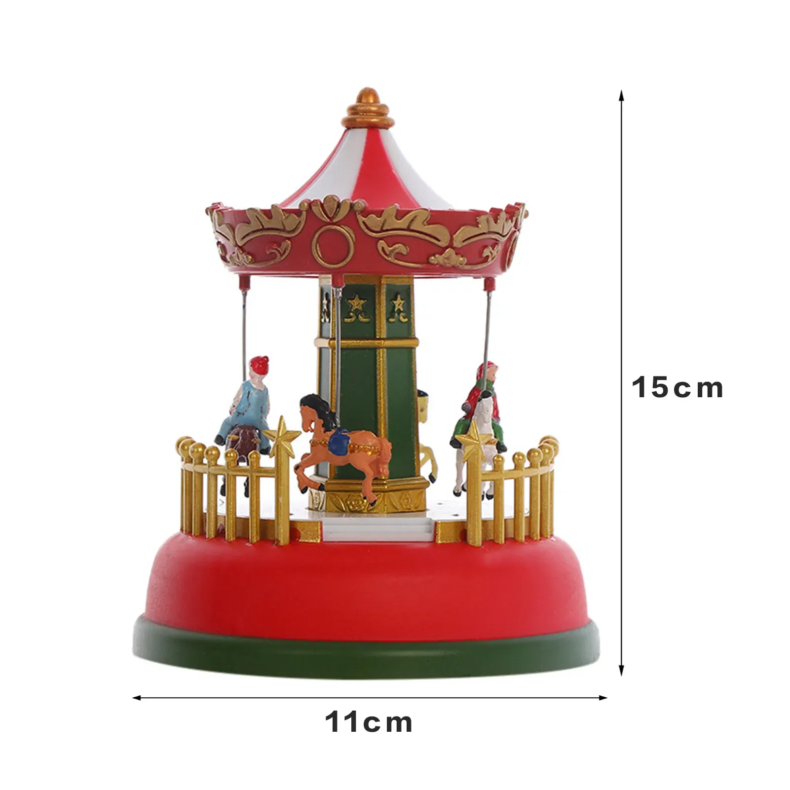 Pudełka Śliczne oświetlenie Boże Narodzenie Dekoracja Karuzela Świeże muzyka karuzeli Ferris Wheel Prezent na bożonarodzeniowe zapasy dekoracji