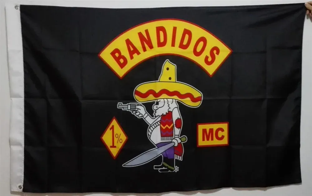 Accessoires Nouveaux bandes de bannières Bandidos Flag personnalisées (144x96cm)