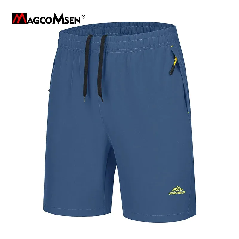 Magcomsen Mens Workout Shorts Gym Sports Casual Clothing Solid Color Fitness Running Quick Dry Breatble Training Short Pants 240306