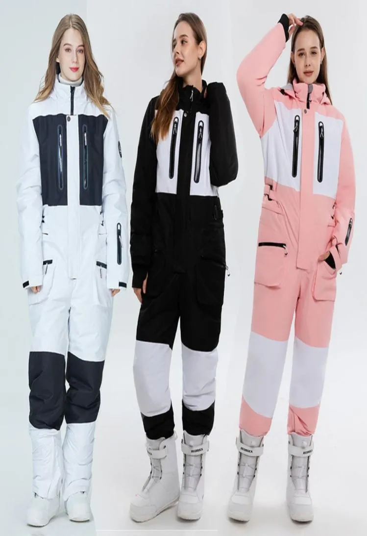 Garnitury narciarskie Wodoodporne garnitur narciarski Kobiety termiczne snowboardowanie kombinezon żeńska górska sport