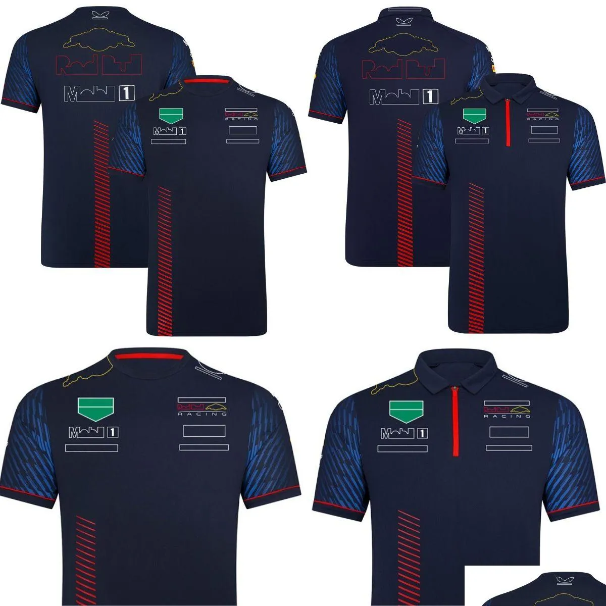 Motosiklet kıyafetleri 2023 F1 Yarış T-Shirt Forma 1 Takım Gömlek Yeni Resmi Web Sitesi Dünya Şampiyonu Otomobil Fanları Forcu Plus Boyut Drop Delive OTPVO
