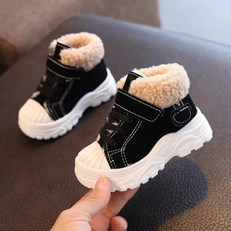 Laarzen Warm Bont Kinderen Kinderschoenen Enkel Pluche Botas Winter Baby Meisje Jongen Meisje Herfst