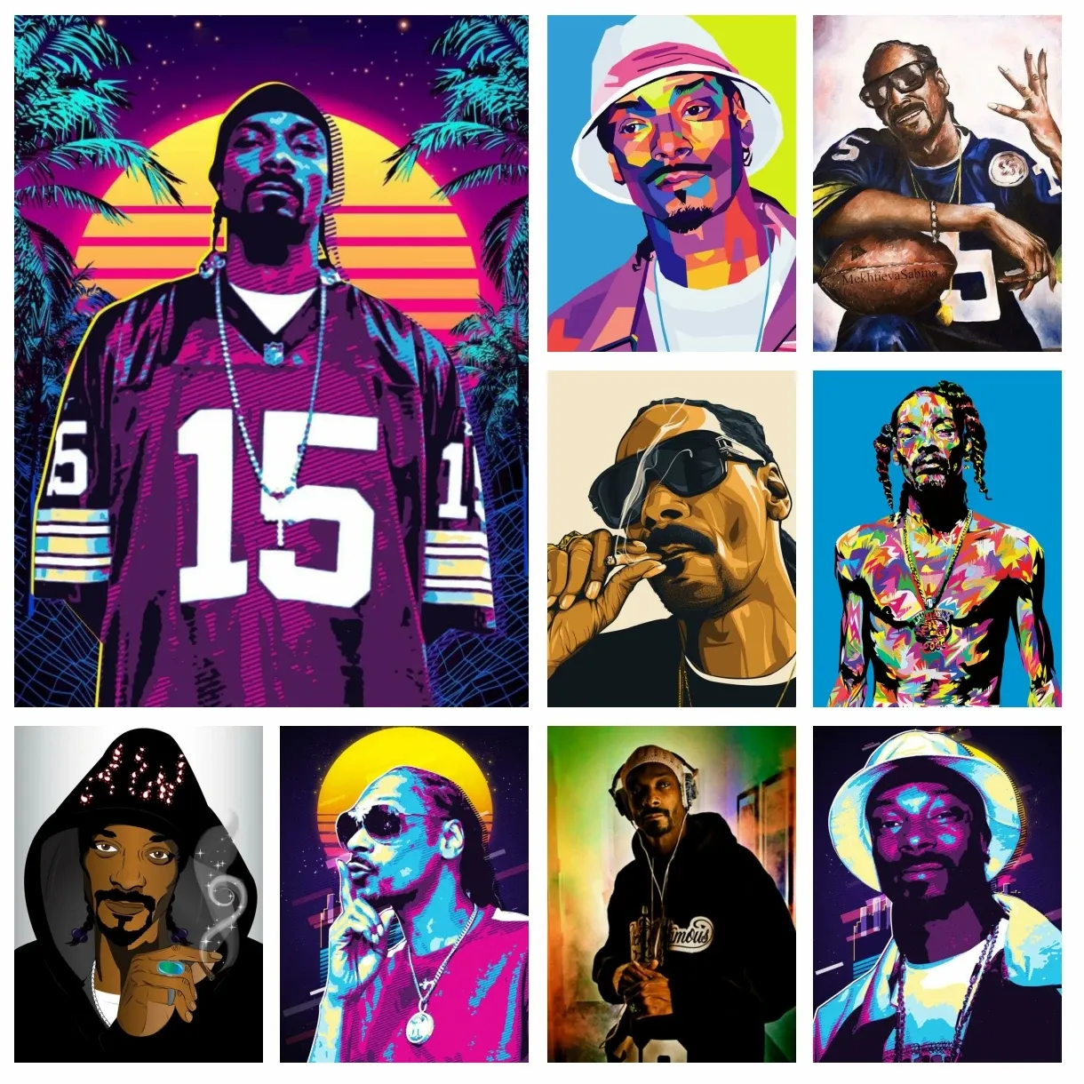 Stitch Snoop Dogg Singer Music Star Diamond Painting Gangsta Rap Hip Hop Rapper Picture Cross Crost Stitch broderie mosaïque à la maison décor