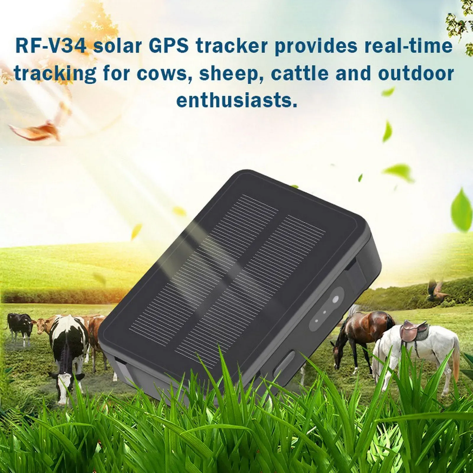 Rastreadores animais vaca gps rastreador wifi energia solar ovelha camelo cavalo localizador gps ip67 à prova dip67 água rastreador monitor de voz gsm quadband