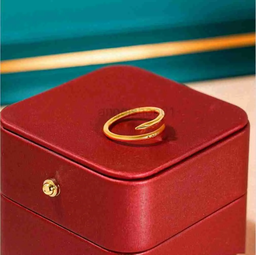 Роскошное классическое кольцо для ногтей, дизайнерская мода, унисекс, браслет-манжета для пары, золотые украшения, День Святого Валентина