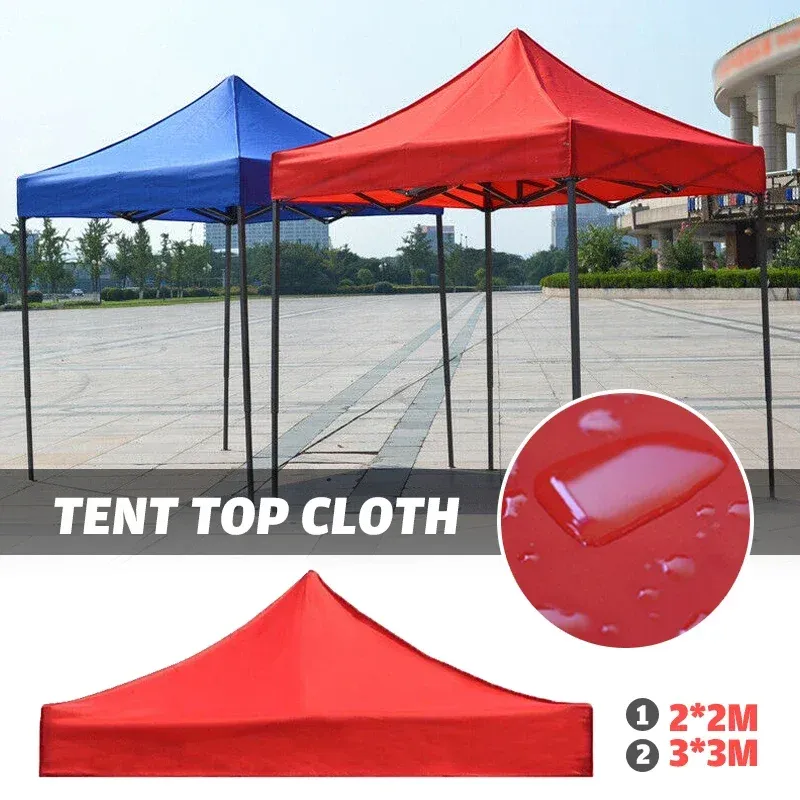 Gazebos 3X3M/2X2M auvent couverture supérieure remplacement quatre coins tente tissu pliable imperméable à la pluie Patio pavillon remplacer Gazebo