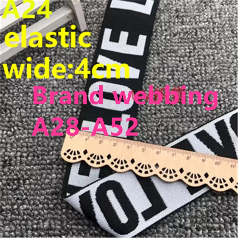 Bande latérale tricotée avec accessoires de vêtement, 5 m/paquet, A28-A52, décorative avec lettres douces, vêtements élargis, bricolage