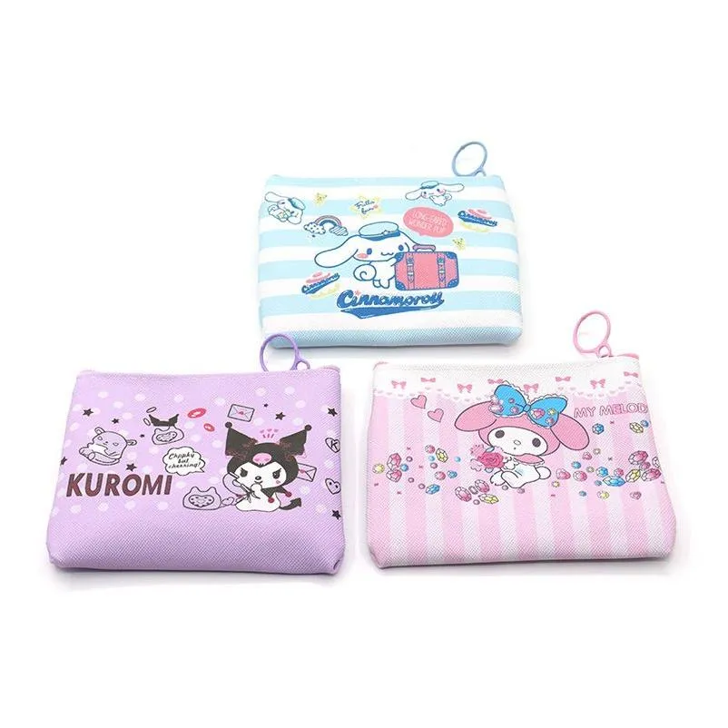 Handväska mode kawaii rosa lila kuromi melodi mynt handväska stor kapacitet dragkedja väsktillbehör 3 stilar droppleverans baby, barn matn dhgif