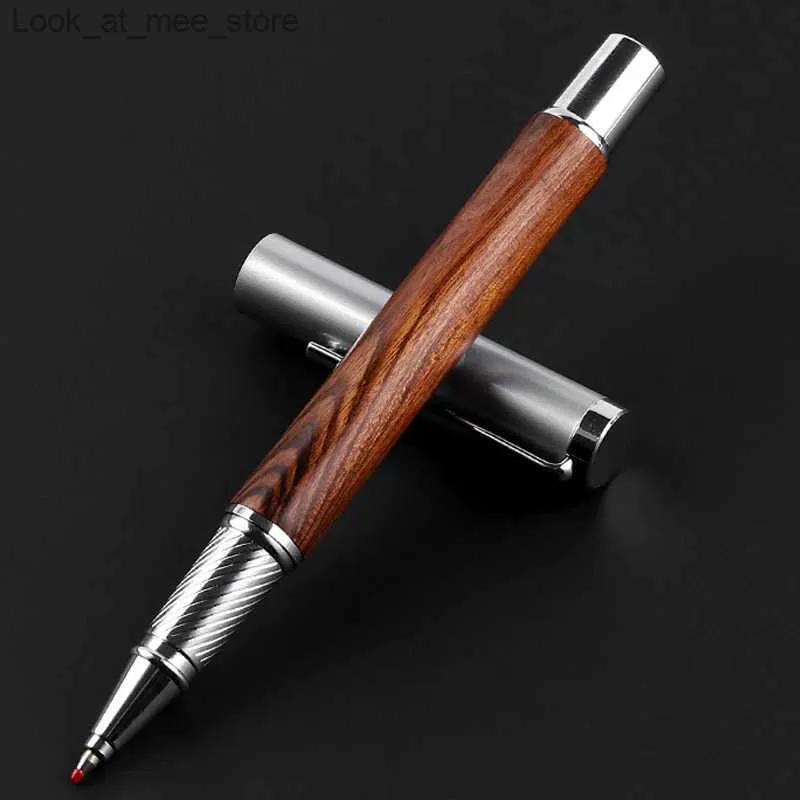 Fountain Pens Fountain Pens New Luxury Ballpoint Pen Wood Metal Pen Writing Signing Gift Stationery Office Supplies Customized Q240314