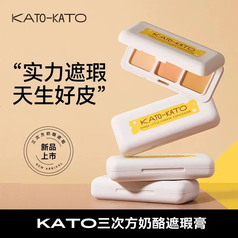 Kato concealer Liquid Foundation Waterproof Sweat Proof Resistant concealer Black Eye Circles tårkanaler Non Sticking Powder 240229