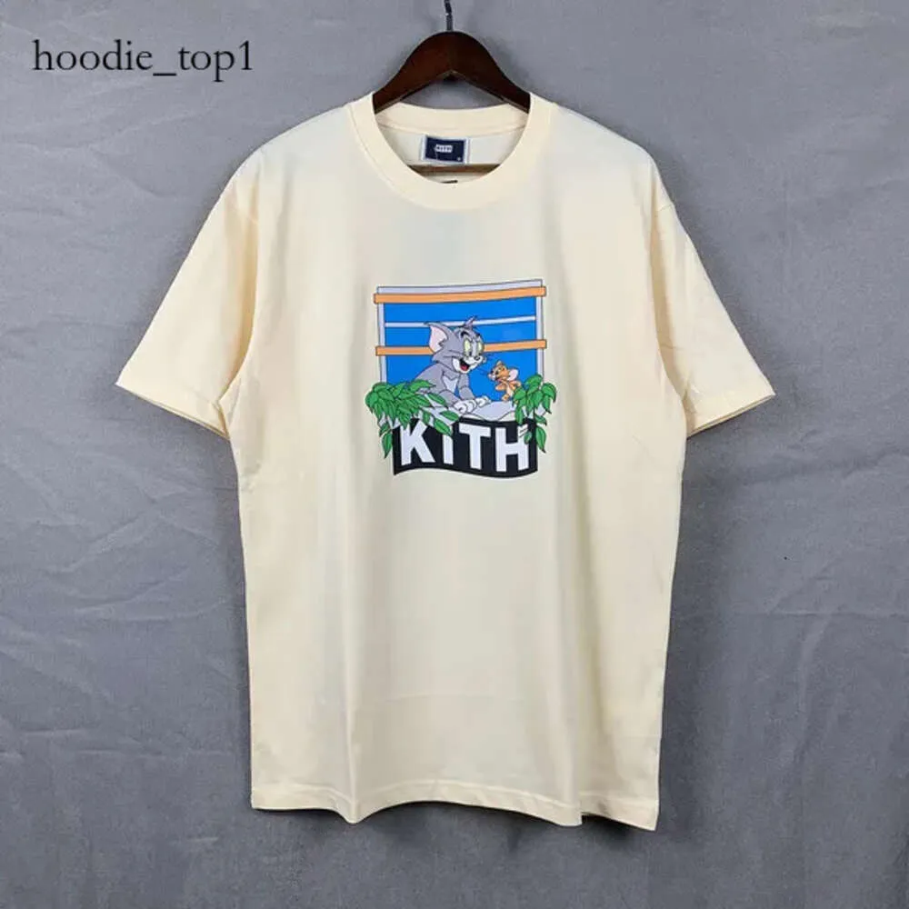 Kith TシャツKithとJerry Tシャツデザイナーの男性は女性カジュアル半袖セサミストリートティーヴィンテージファッション服Tシャツアウトウェアティー9087