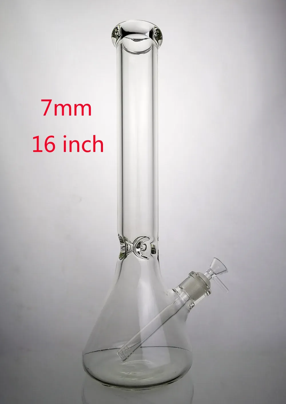 7mm Bongs 20 Inch Glass Water Bong Hookahs 16inch Pipe Beaker Oil Rig with 14mm Bowl Piece Downstem