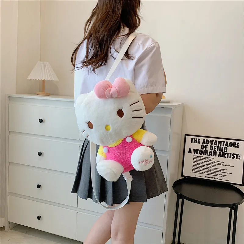 Wholesale cute children's plush toy Kawaii Cotton Plush Backpack Doll Shoulder Bag Schoolbag Stuffed Toy Kids Christmas Gift claw machine prizes