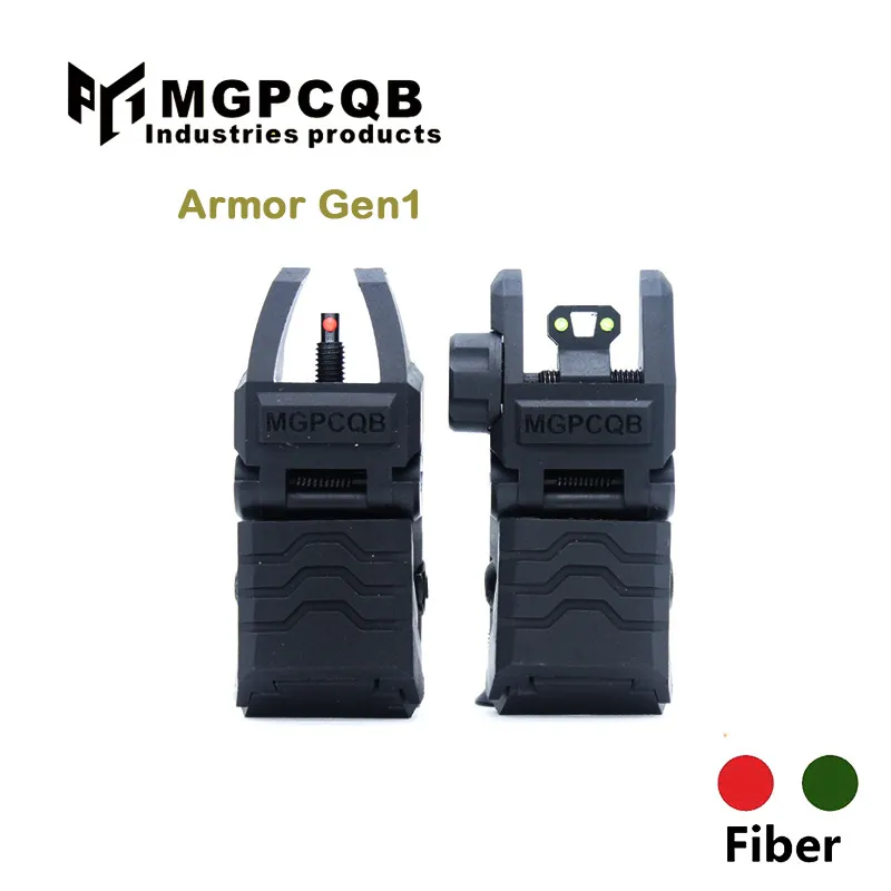 MAGAP Fiber Optic Sight Armor Gen1 Nylon Front och Bakfoldningssyn