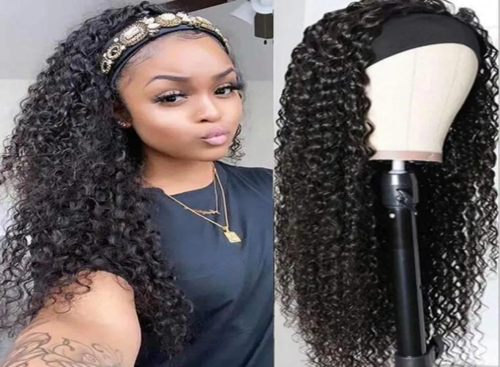 Synthetic Wigs Deep Wave Headband Wig For Black Women Hair Glueless Head Band Daily Wear4743724
