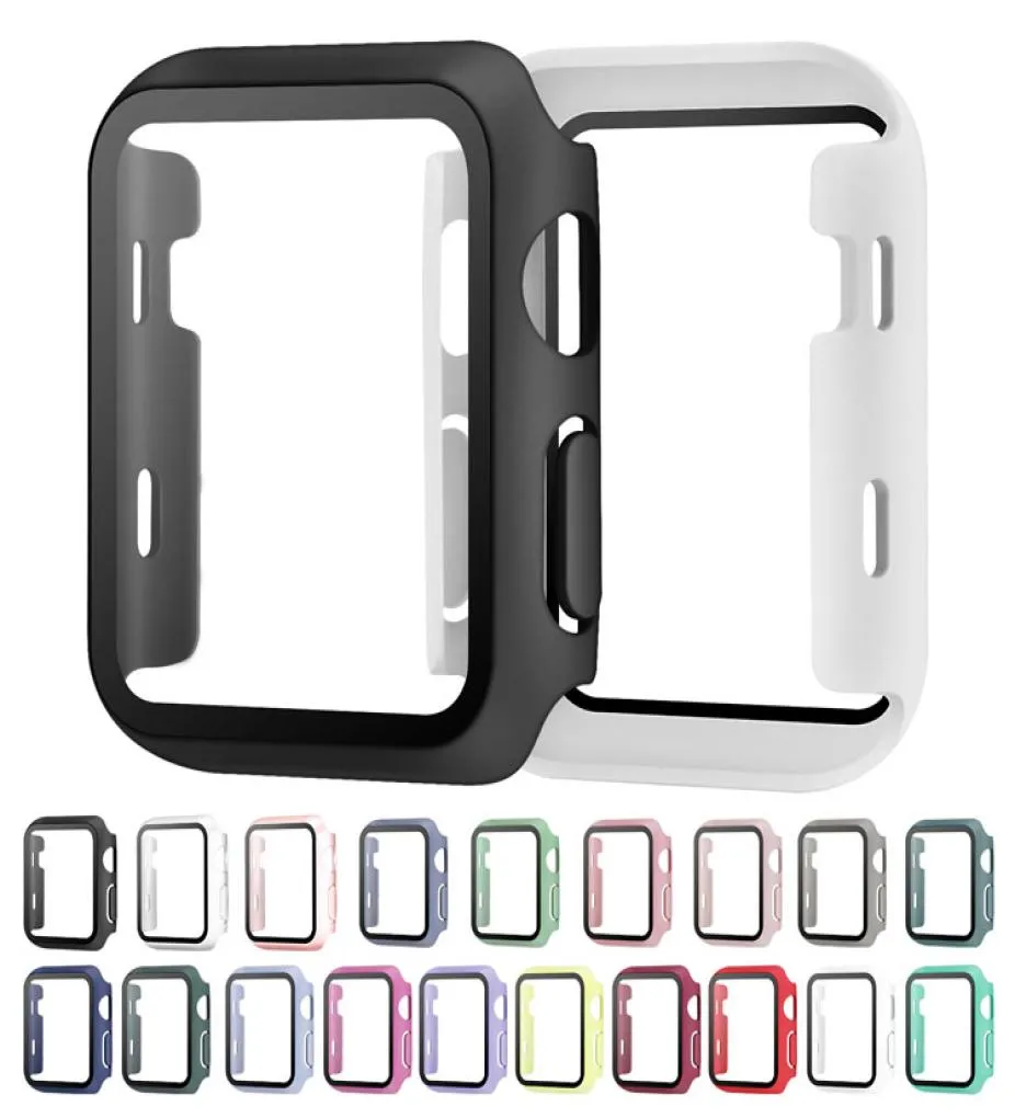 Beschermende horlogekast voor 44MM 40MM horloge Plastic matte cover met schermbeschermer voor apple iwatch met doos3646378