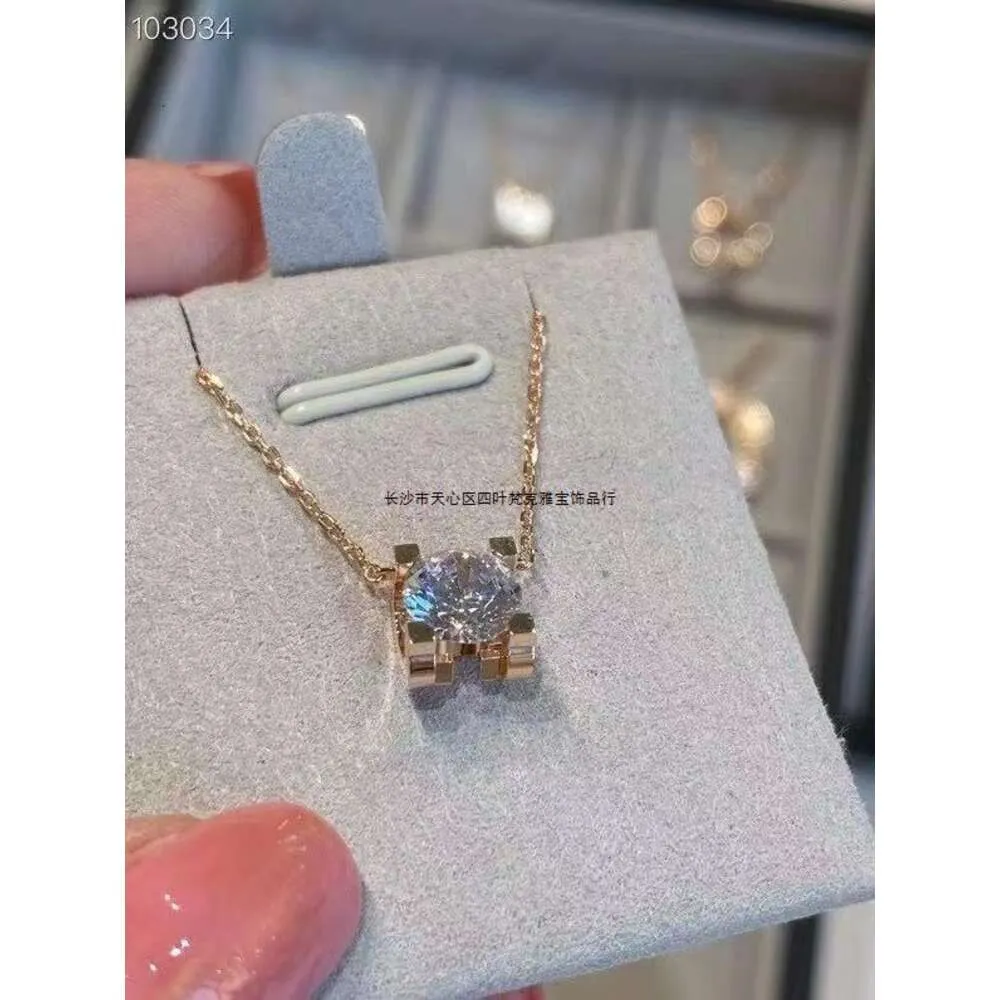 Designer Carter Bullhorn Diamond Necklace Champagne Guld CLAVICLE CHAIN ​​Hög koldiamant Precision Fashion Womens smycken Platinum