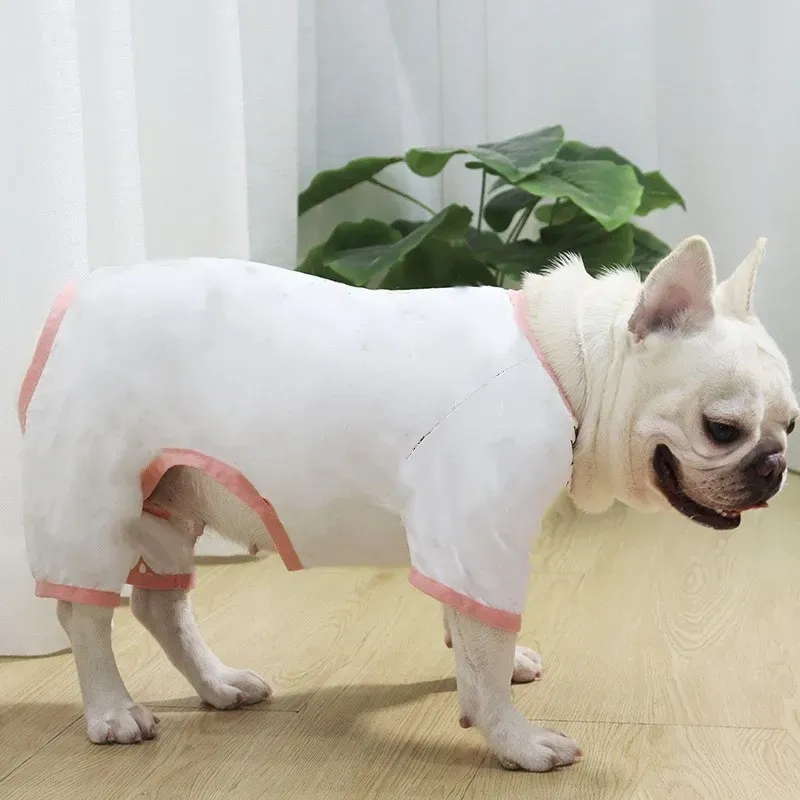 Rompertjes Nieuwe Stijl Franse Bulldog Jumpsuit Pyjama Hond 4 benen Kleding Voor Kleine Middelgrote Honden Kleding Schnauzer Dropshipping LAC30