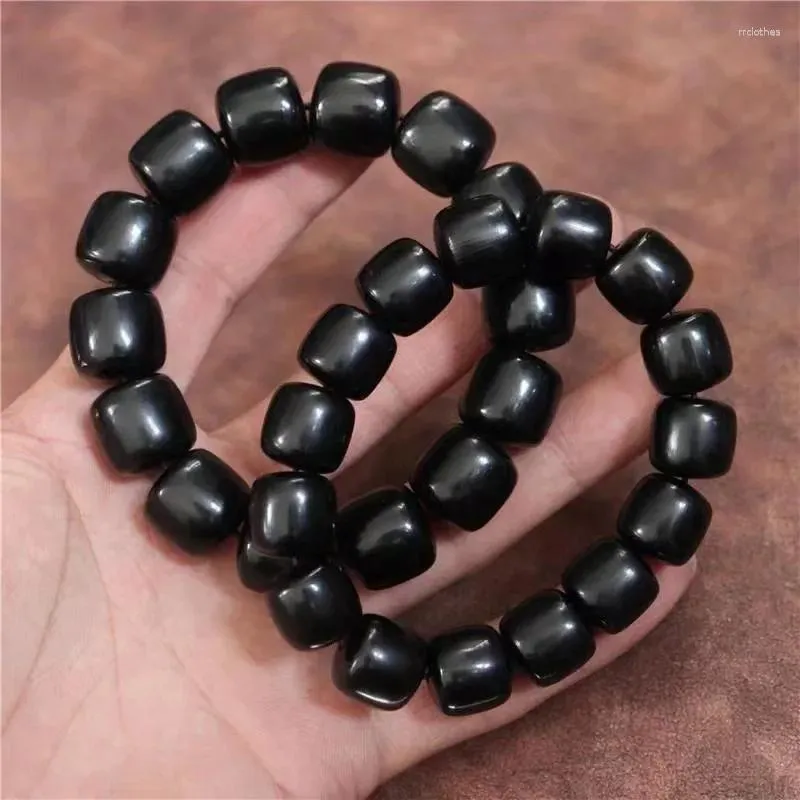 Strand Supply Bracelet Bouddha en perles de corne noire