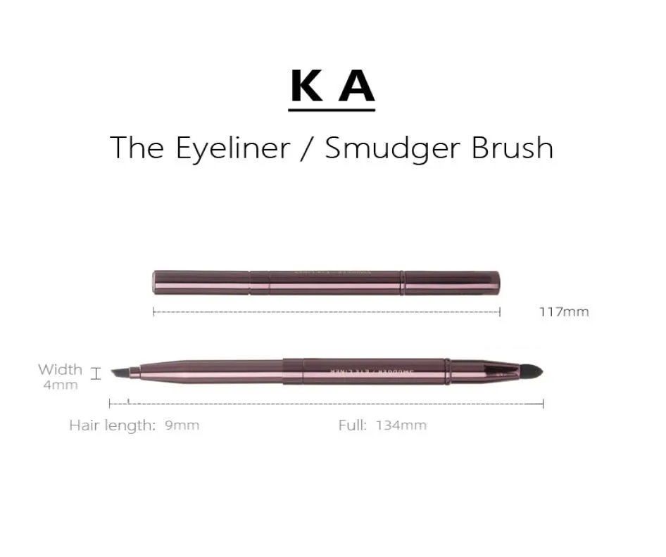 KevynAucion The Eye Liner Smudger Выдвижная кисть для макияжа Портативная дорожная подводка для бровей и ресниц Definer Косметическая кисть Tools7672207