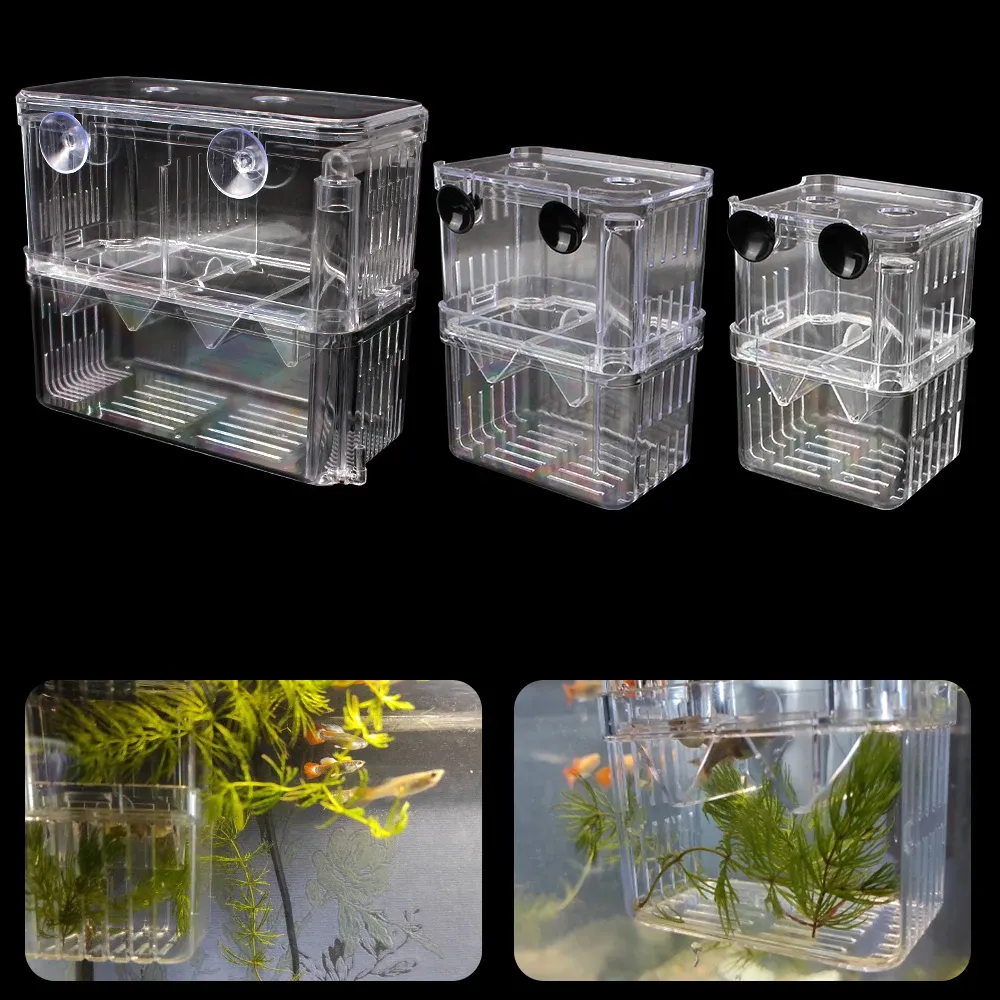 Tanks Transparent Incubator Holder Aquarium Hatching Fish Tank Breeding Aquarium Hatchery Acrylic DoubleDeck Isolation Box