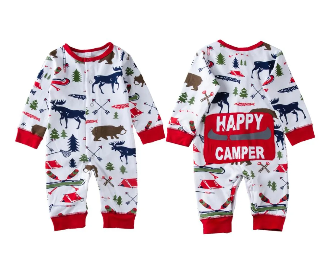 Natale Neonate Ragazzo Vestiti Pigiama Vestito Neonato Bambini Tuta Pagliaccetto a righe Orso Renna Inverno Intero Natale Baby Clot2257136