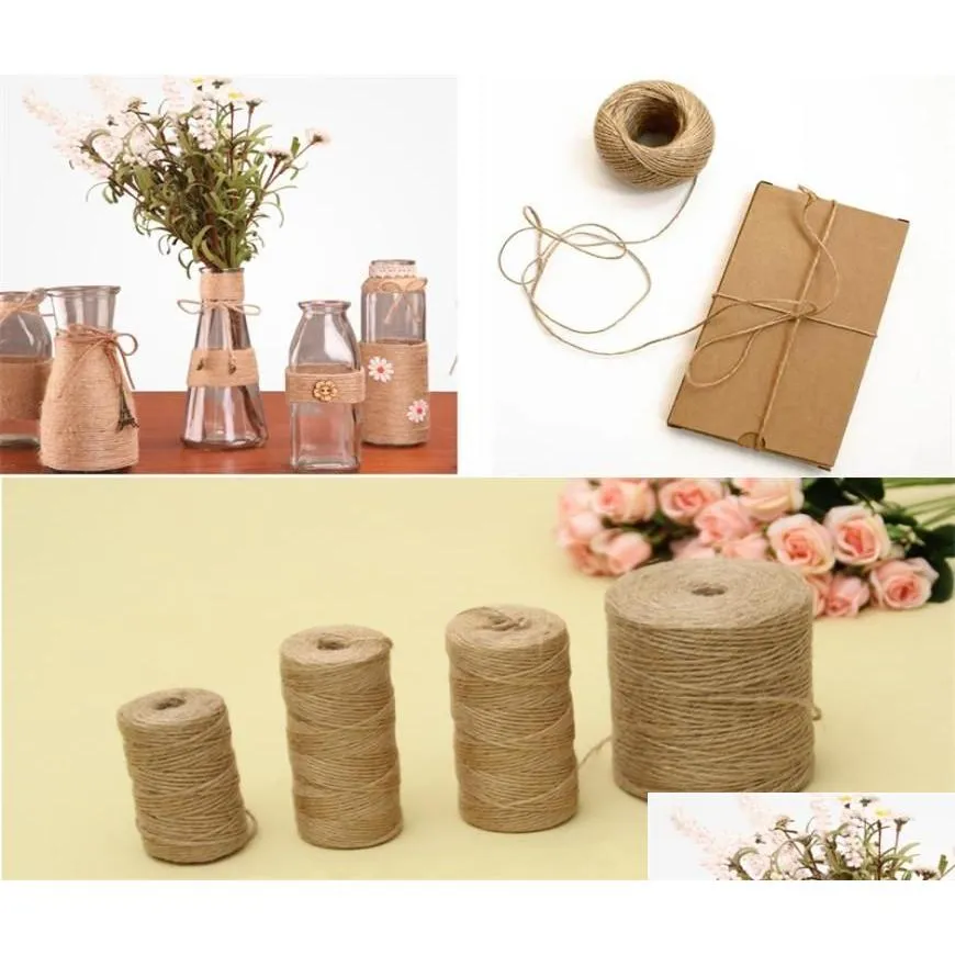 Outils d'artisanat Naturel Vintage Jute Corde Corde Ficelle Toile De Jute Ruban Artisanat Couture Bricolage Décoration De Fête De Mariage 5814 Q29496134 Drop Dhihi