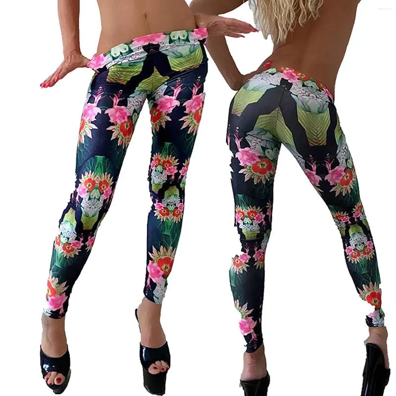 Damesleggings WONDER BEAUTY Bloemenprint Mode Dames Dame Slanke Hoge Elastische Yogabroek Sexy Taille Streetwear Vrouw