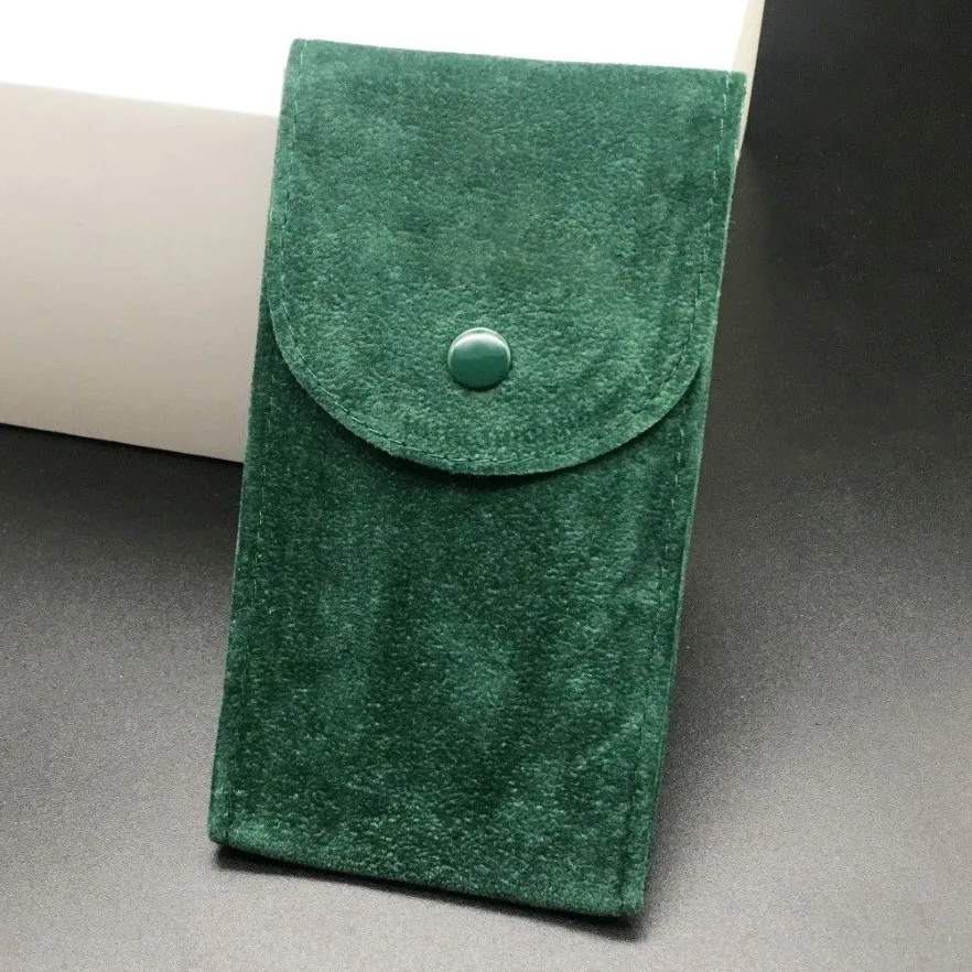 Étui de protection pour montre à pochette verte lisse de haute qualité, pour montres Rolex, cadeau de poche 12 8 cm328H