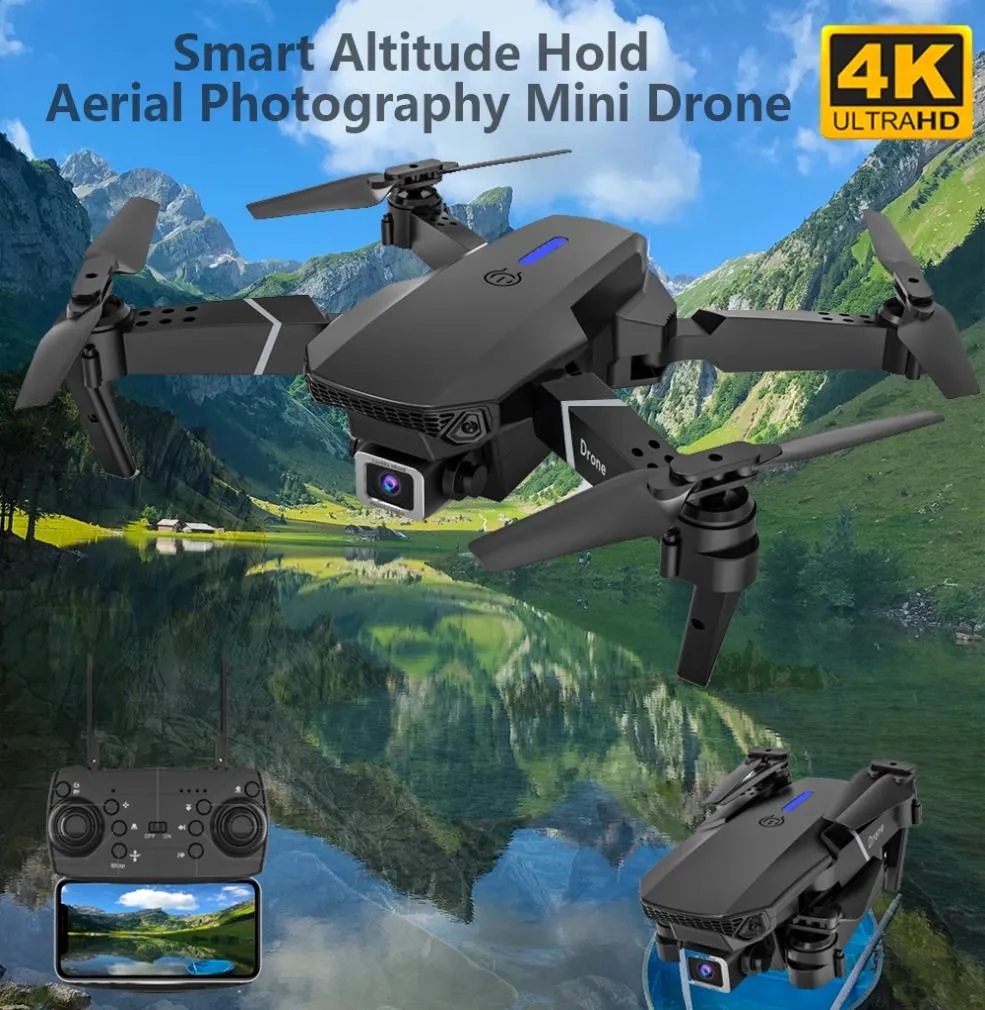 2022 Mini Mini WiFi HD 4K بدون طيار مع وضع الكاميرا Hight Hold Mode قابلة للطي RC Plane Helicopter Pro Dron Toys Quadcopter Drones8707927
