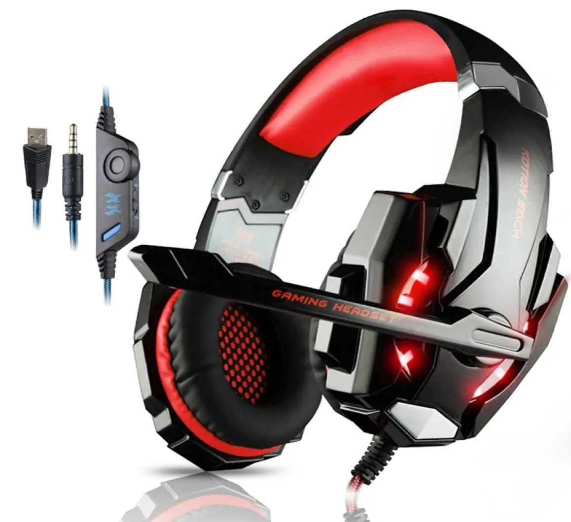 G9000 Gaming HeadSets Big Headphones avec Mic Stéréo Mic STÉRPHONES BASS PC PC HORDER GAMER PS4 NOUVEAU XBOX9508307