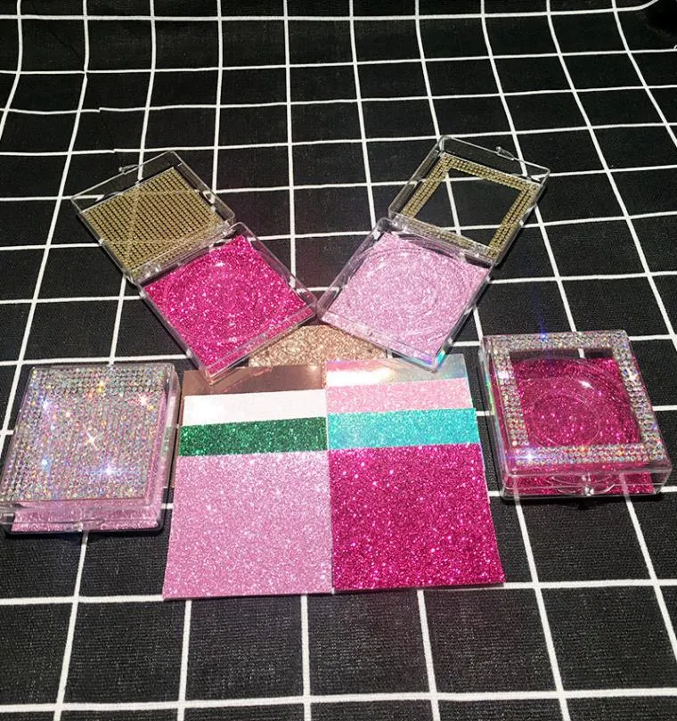 Glitter diamante 3d cílios postiços casos vison cílios caixas embalagem vazio chicote caso bling glitter caixa de cílios sem cílios 4539084