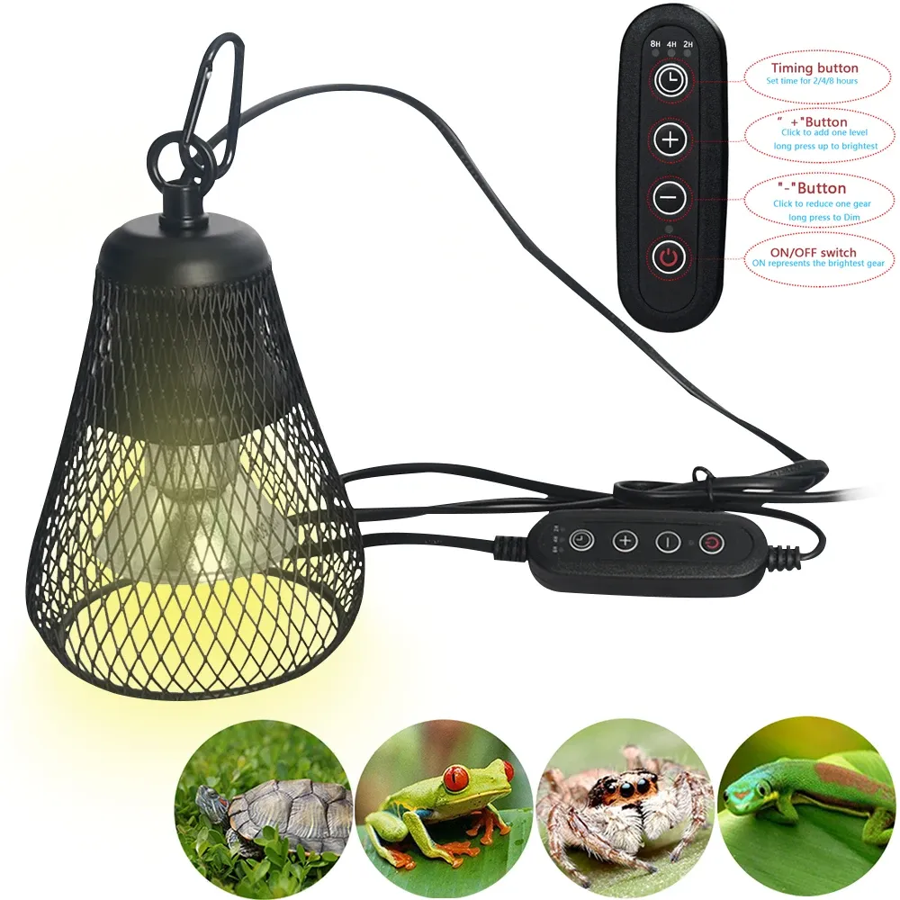 Produkte Reptilien-Wärmelampe, dimmbar, UVA, UVB, Reptilienlampe mit Halter für Eidechse, Schildkröte, Schlange, Amphibie, Aquarium-Zubehör, Sonnenlampe