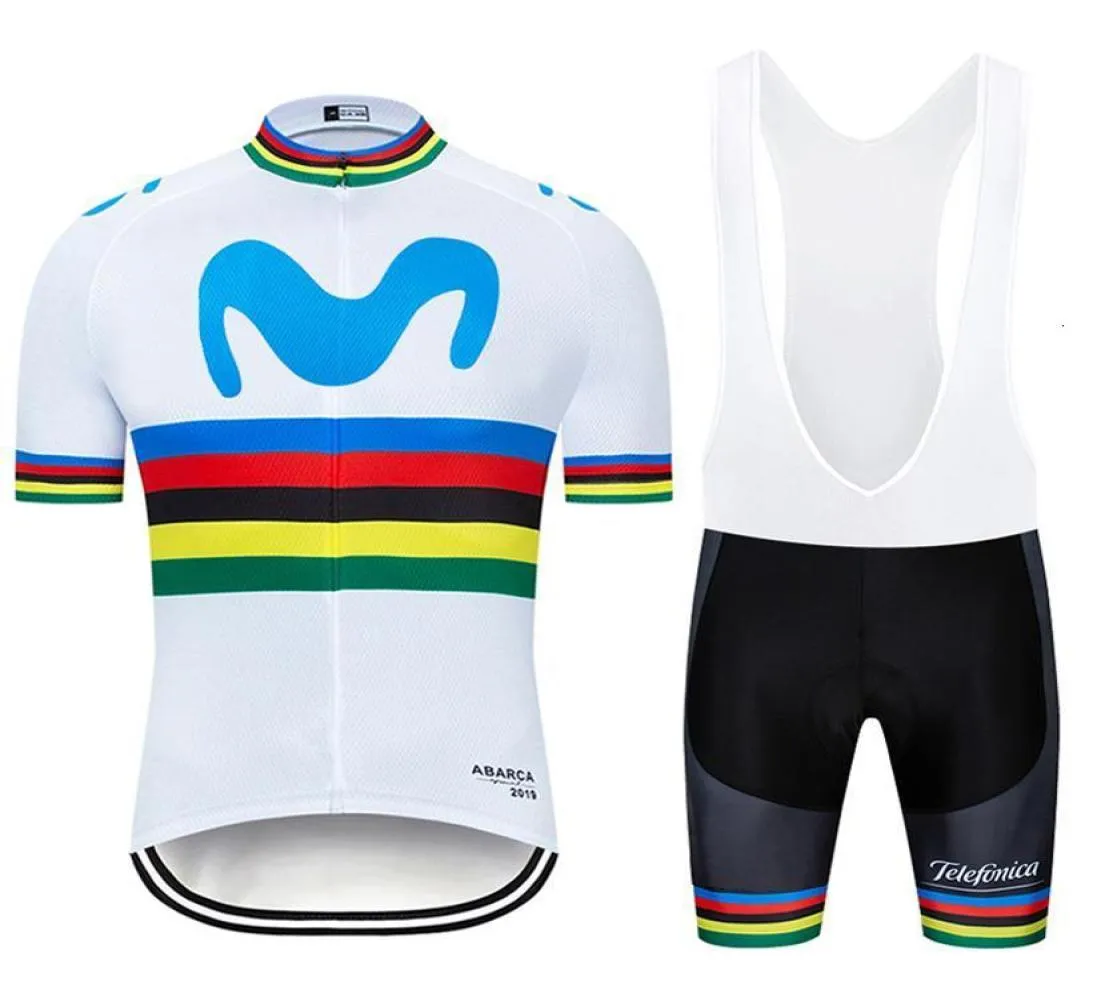 Nowy zespół rowerowy MOVISTAR 2020 Rower Rowling Maillot Bottom Wear Jersey Rower Shorts Ropa Ciclismo Mens Summer Quick Dry Pro5488635