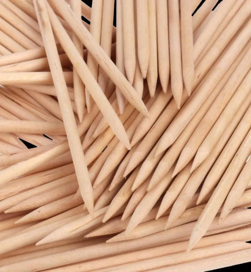 100 pezzi bastoncini di legno per unghie spingipelle per unghie bastone bidirezionale in legno arancione per unghie pusher smalto per rimozione manicure strumenti per la cura delle unghie1428625