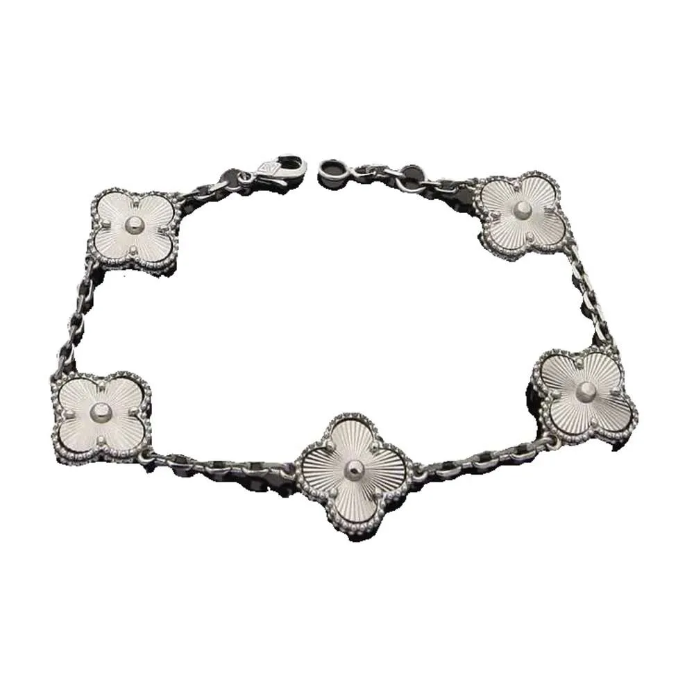 Collana da donna Stile Designer Bracciale a catena a maglie Quattro foglie Cleef Clover Moda donna Braccialetti in oro Gioielli Regalo per coppia