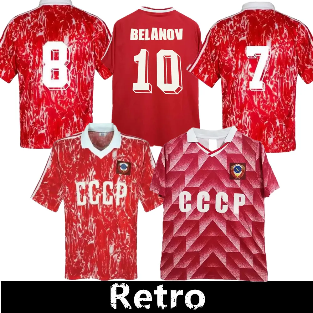 86 87 88 89 90 RETRO SOCKER JERSEYS Sovjet Unie Aleinikov voetbalshirt USSR Belanov Jerseys Protasov Zavarov Classic Maillot de Foot CCCP888