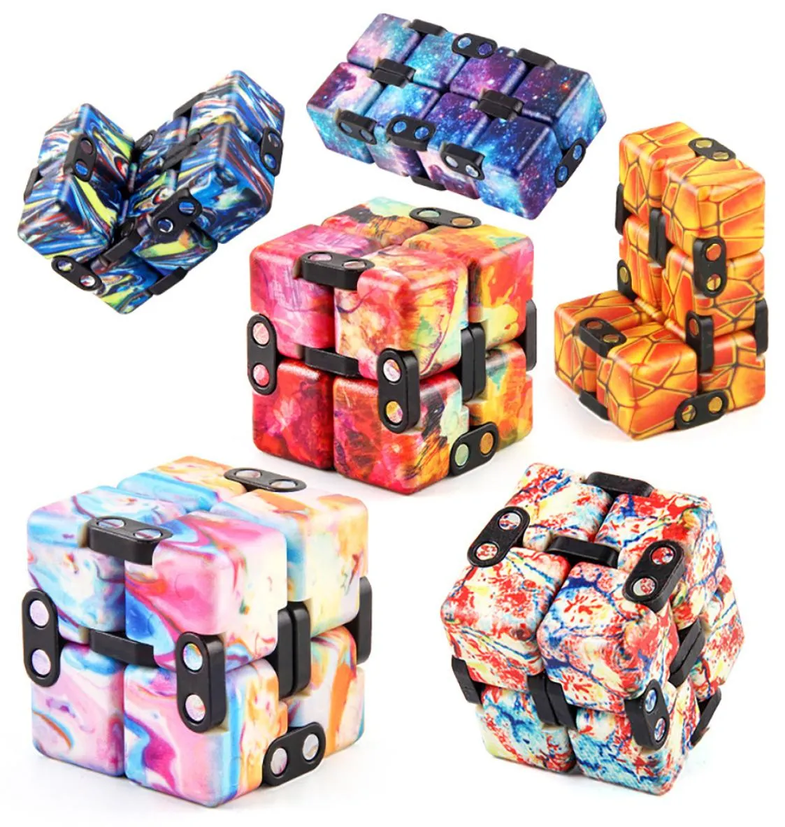 Infinity Cube Magic Square 3D Puzzle Starry Toys Anti Stress Reliever Stacking Sensory Games Easter Birthday Presents for Adults Children Barn Boys Girls3389744